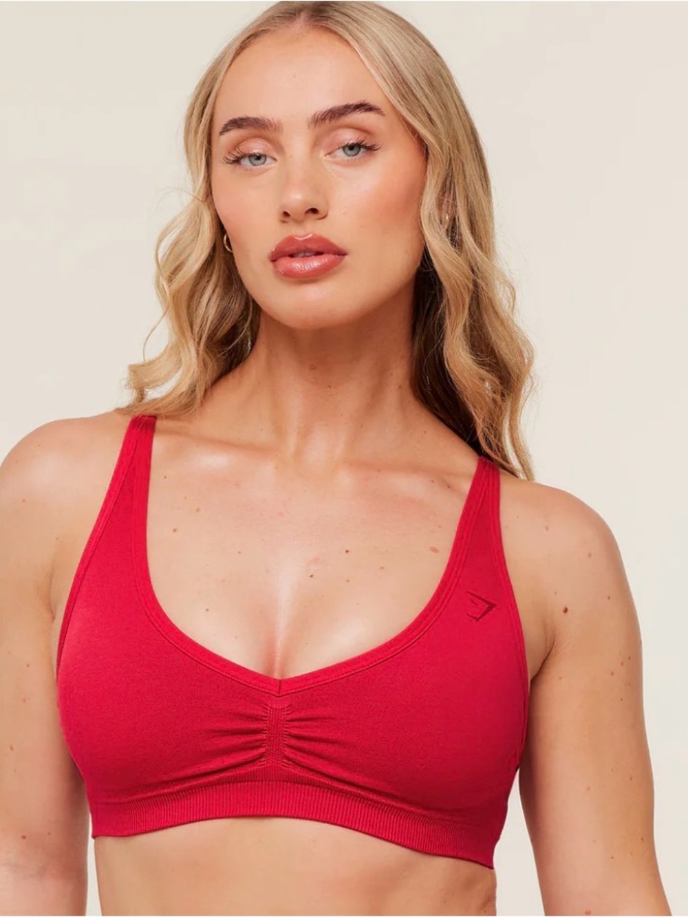 Gymshark Lift Seamless Sports Bra Size Small-Light Support Red